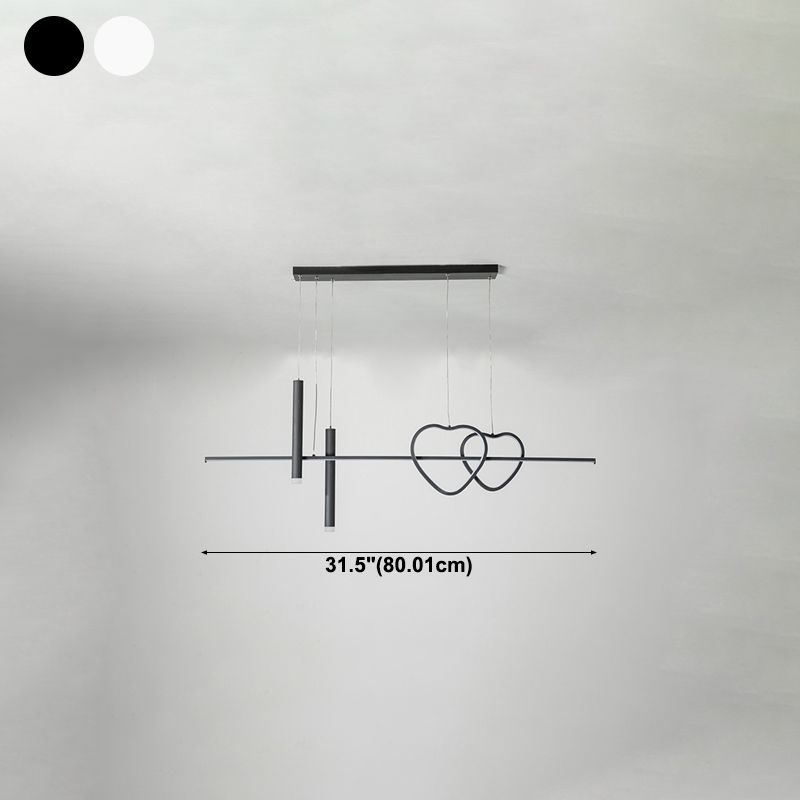 Cylinder Shape Island Lights Contemporary Style Metal 5 Light Island Lighting