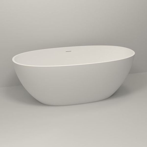 Modern Stone Oval Bathtub Antique Finish Freestanding Bath Tub