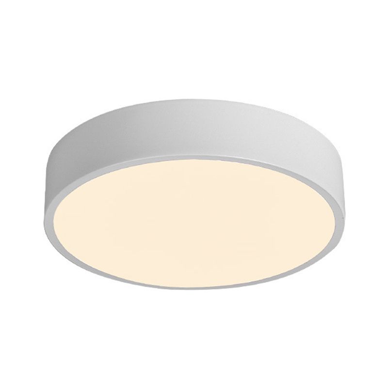 Nordic macaron LED plafonnier rond acrylique abat - jour chambre en fonte bordure