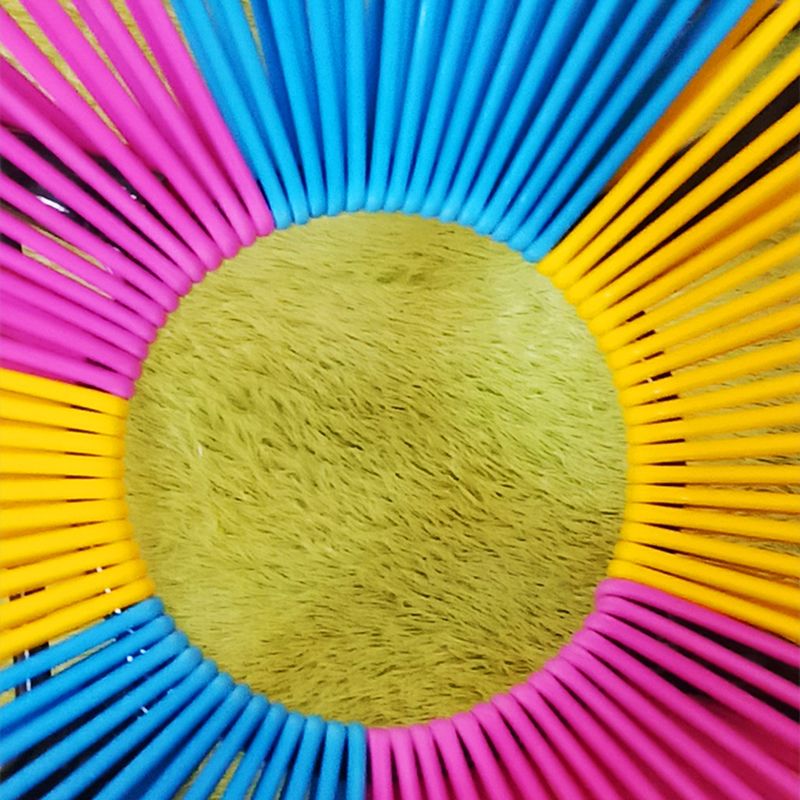 Contemporary Rocking Chair Rattan Wing Chair Back Solid Color Indoor Rocking Chair