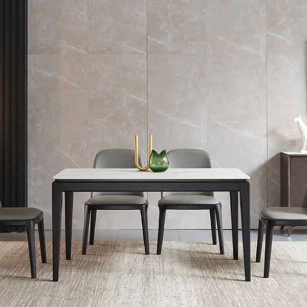 Sintered Stone Top Rectangle Table for Restaurant Kitchen Table with 4 Legs