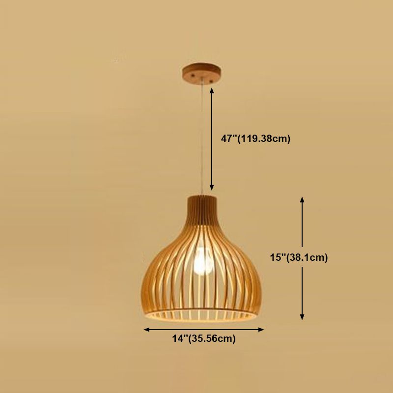 Éclairage suspendu de style contemporain avec une teinte en bois avec une teinte en bois