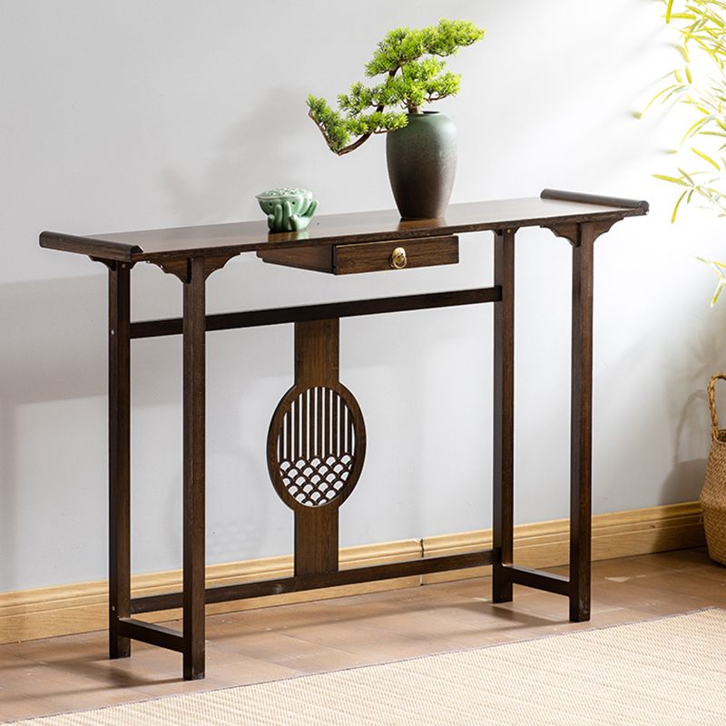 Mid-Century Modern Console Table Wood Rectangle Hall End Table