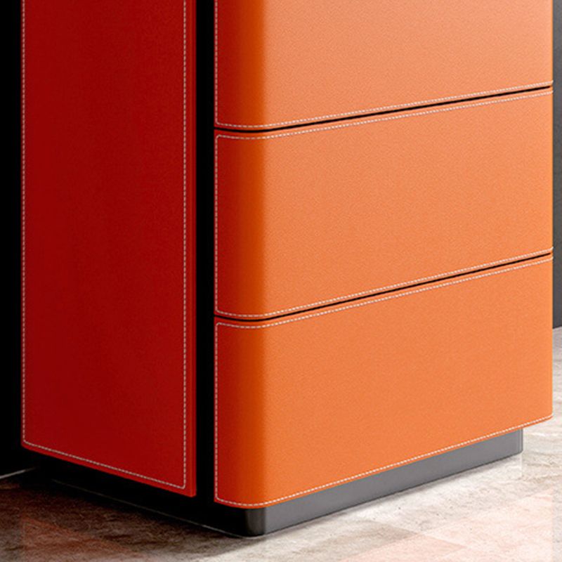 Contemporary Vertical Chest Bedroom Stone Storage Chest with Drawers