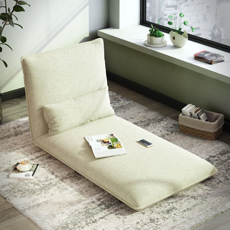 Linen Convertible Chair 25.6"L x 25.6"W x 27.5" H Chair for Living Room and Bedroom