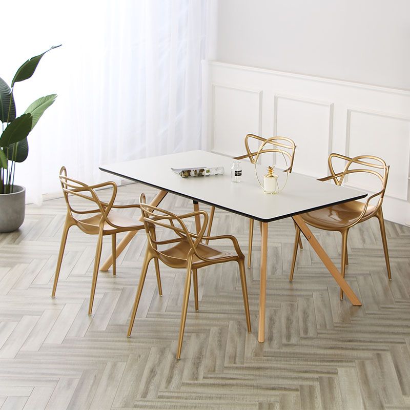 Scandinavian Style Open Back Side Chair for Home Plastic Side Chair