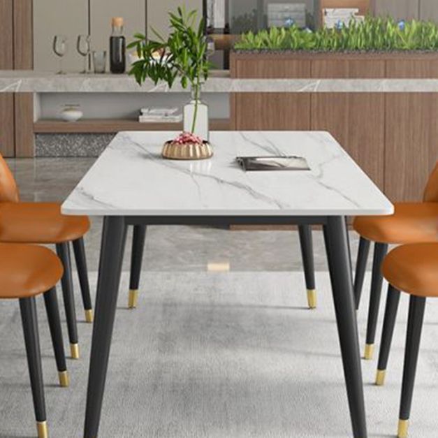 Glam Style 1/2/3/5/7 Pieces Dining Set Sintered Stone Dining Table Set for Home Use