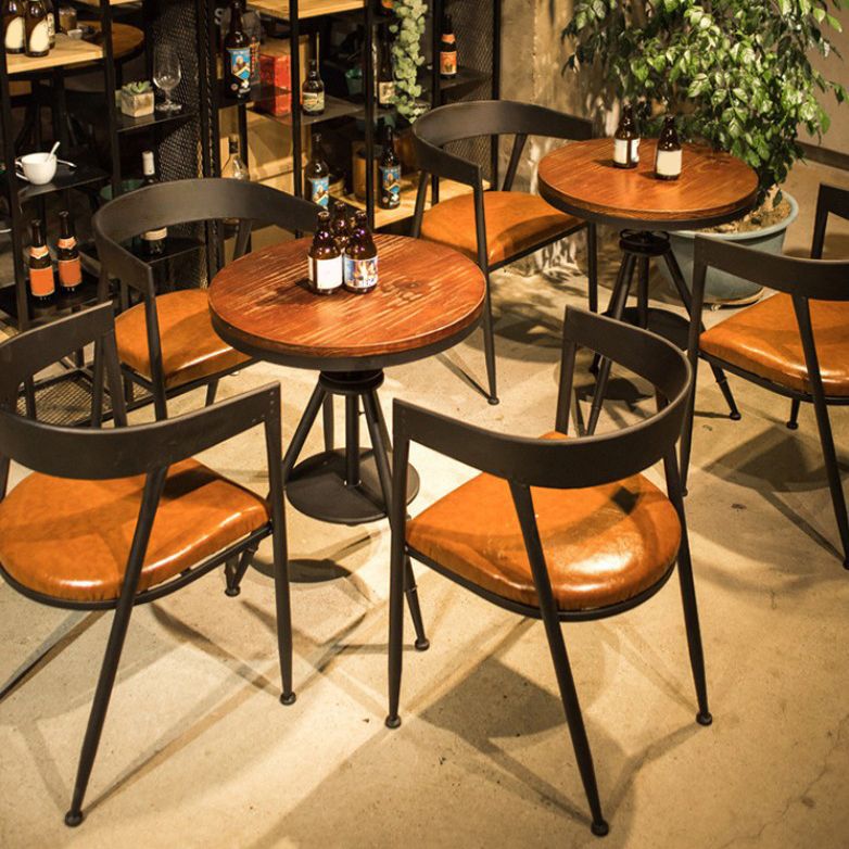 Modern 1/3/5 Pieces Dining Set Round Pine Wood Dining Table for Home