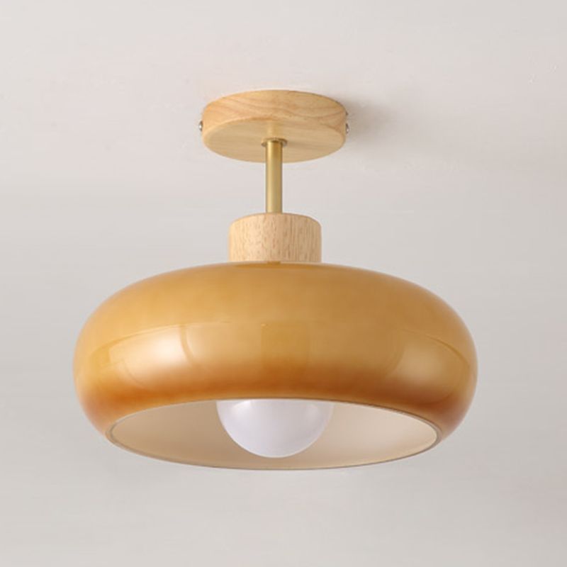 Nordic Ceiling Light Wooden Flush Mount Ceiling Light Fixture for Bedroom