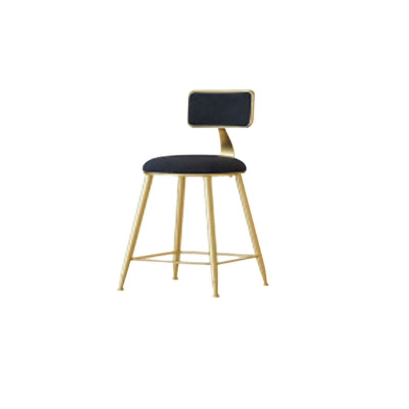 Nordic Style Bar-stool Round Seat Counter Bar Stool with Metal Legs for Home Use