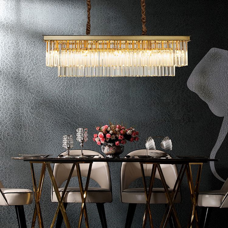 Lámpara de lámpara rectangular de la isla rectangular