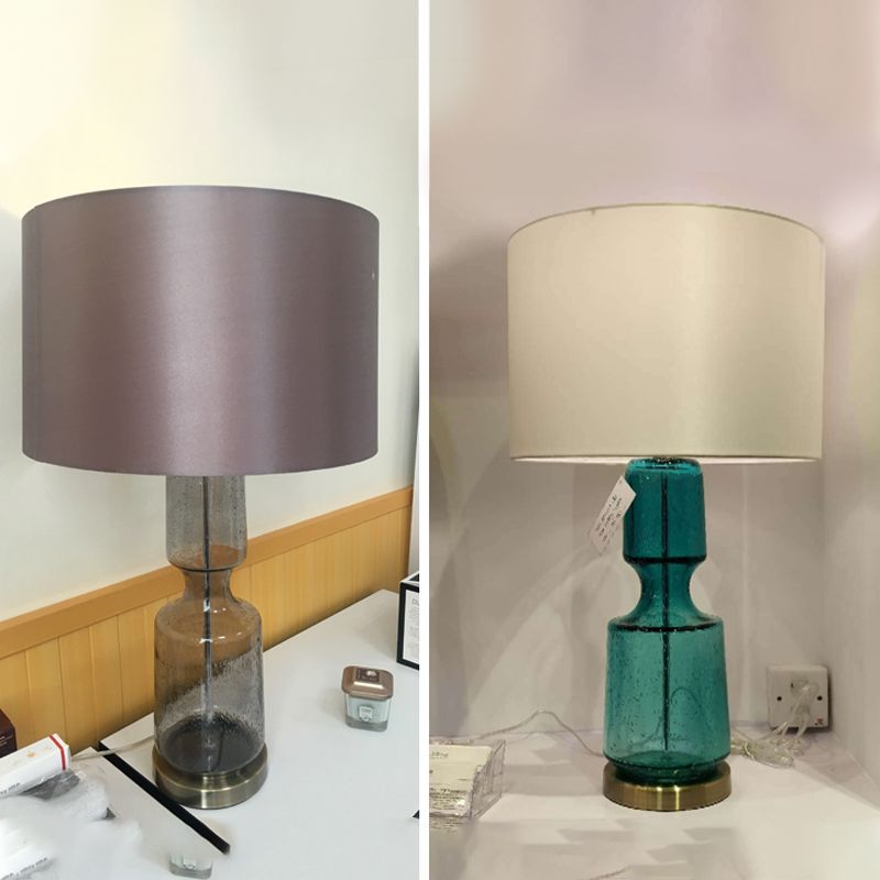 Cylinder 1-Light Table Light Postmodern Glass Table Lamp for Living Room