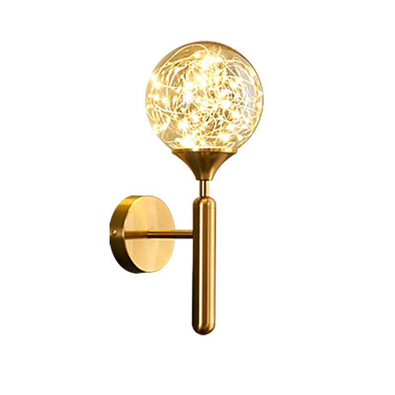 Nordic Light Extravagant Style Spherical Sconce Light Fixture Glass 1 Light Sconces