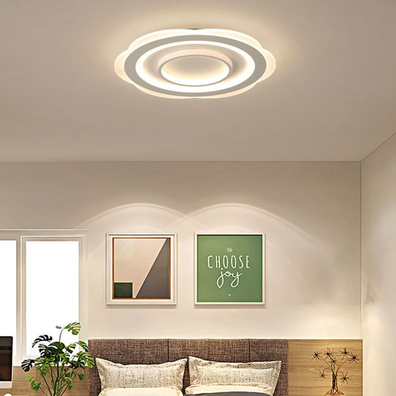 16 "/19.5" /23.5 "Bloemplafondarmatuur Moderne acryl woonkamer spoeling licht in warm/wit