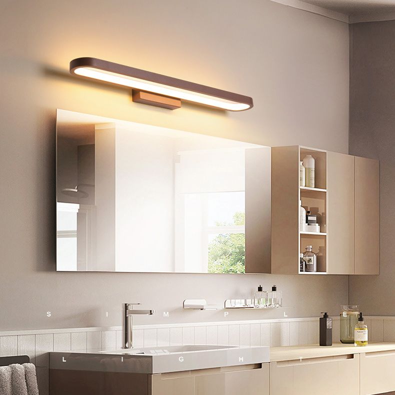 Ellipse Vanity Light Fixtures Modern Simplicity Acrylic Wall Mount Lamp for Bathroom