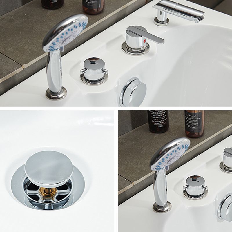 Modern with Faucet Bathtub Bathroom Soaking Rectangular Bath Tub
