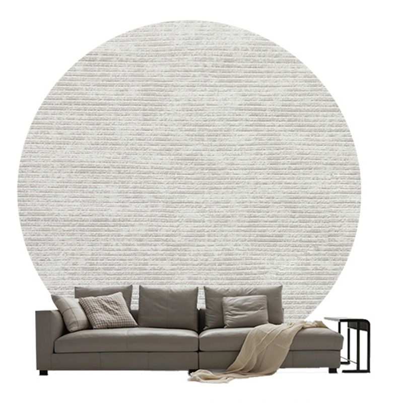 Gray Living Room Carpet Casual Solid Color Area Carpet Polyester Washable Indoor Rug