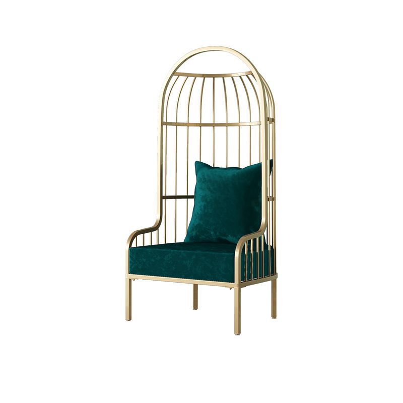 Glam Fabric Arms Included with Pillow Basic Four Leg Accent Armchair