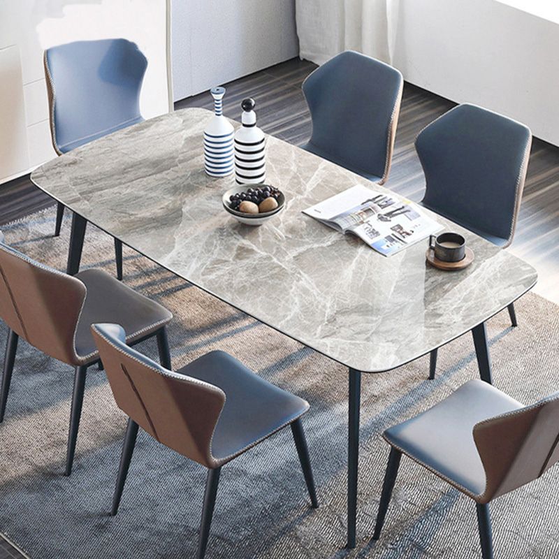 Simplicity Style Furniture Rectangle Stone Dining Room Table for Dining Room