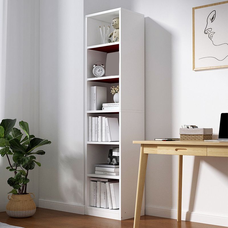 Modern Corner Wooden Shelf Bookcase Closed Back Book Shelf for Study Room