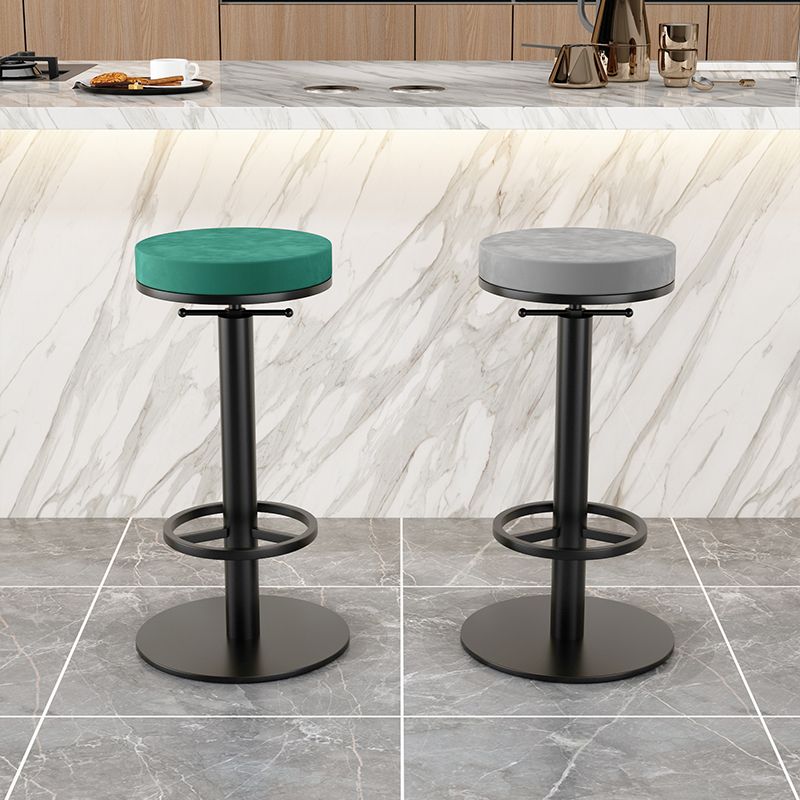 Modern Adjustable Height Bar Stools Matte Finish Indoor Stools