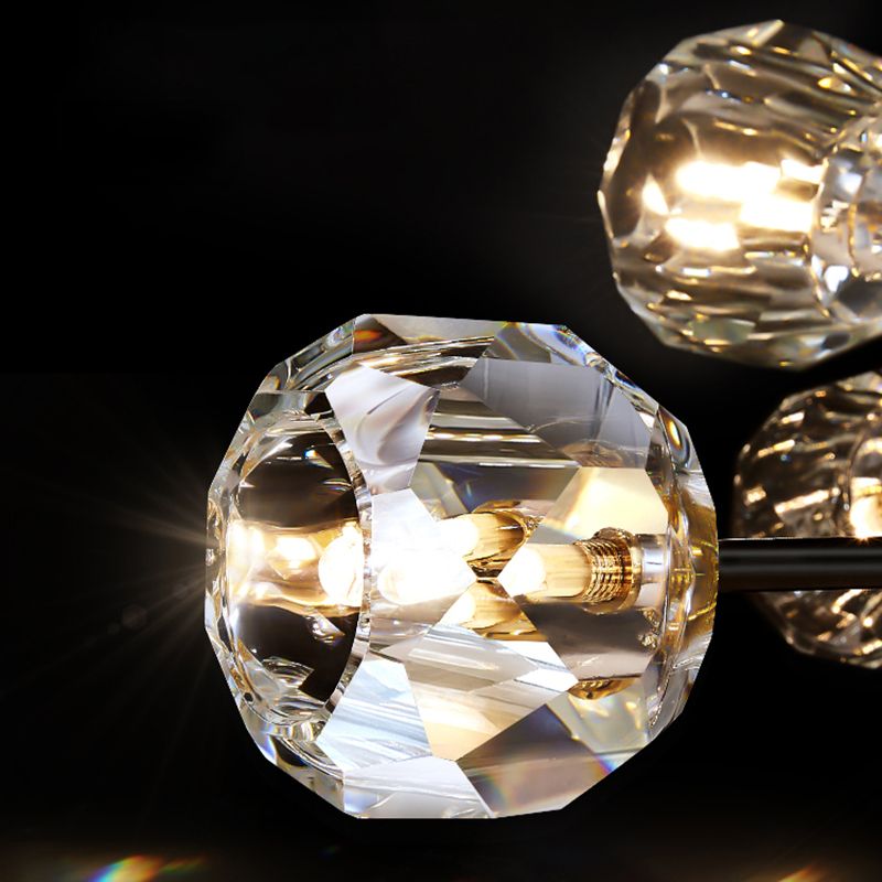 Lámpara de pared de la sala de estar de la sala del aplastador de cristal posmoderna