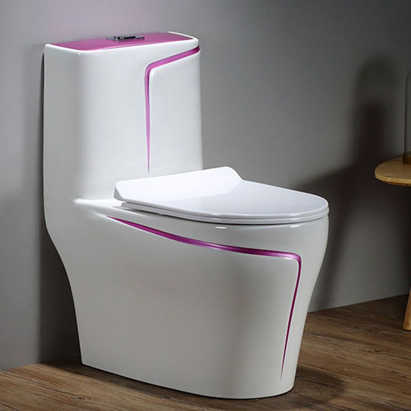 Simple Household Toilet Ceramic Siphon Jet Toilet with Pumping Mute Water-saving