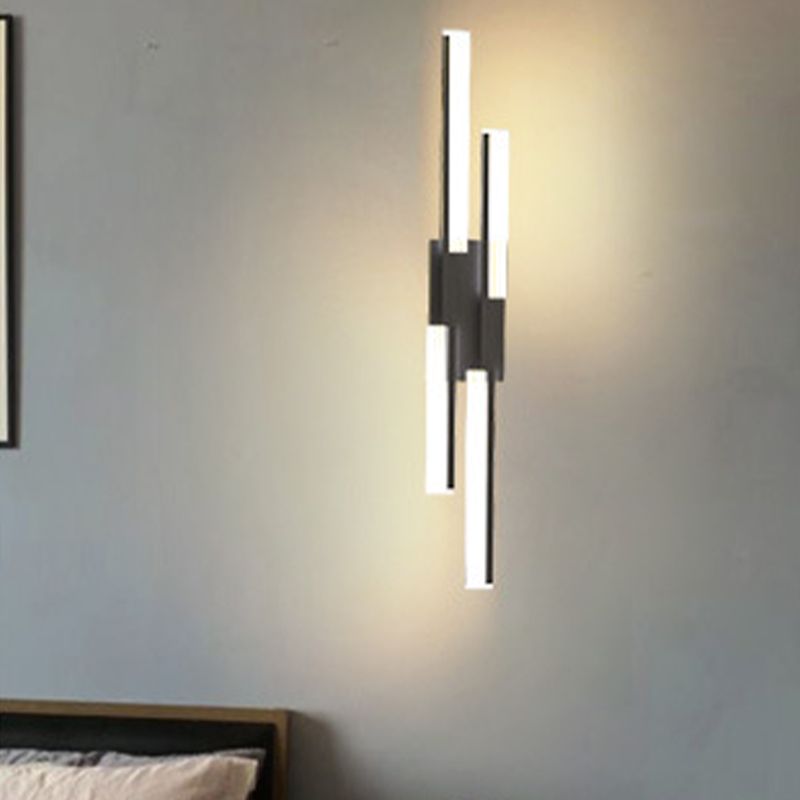 Metal Linear Shape Wall Lighting Modern Style Multi Lights Wall Mounted Light Fixture