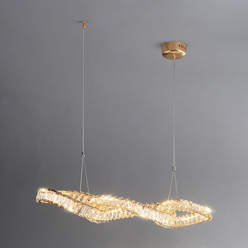 Modern Dining Chandelier Pendant Kitchen Dining Room Crystal Hanging Lamp Fixture