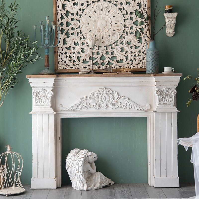 French Country Wood Console Table White Console Sofa Table for Hall