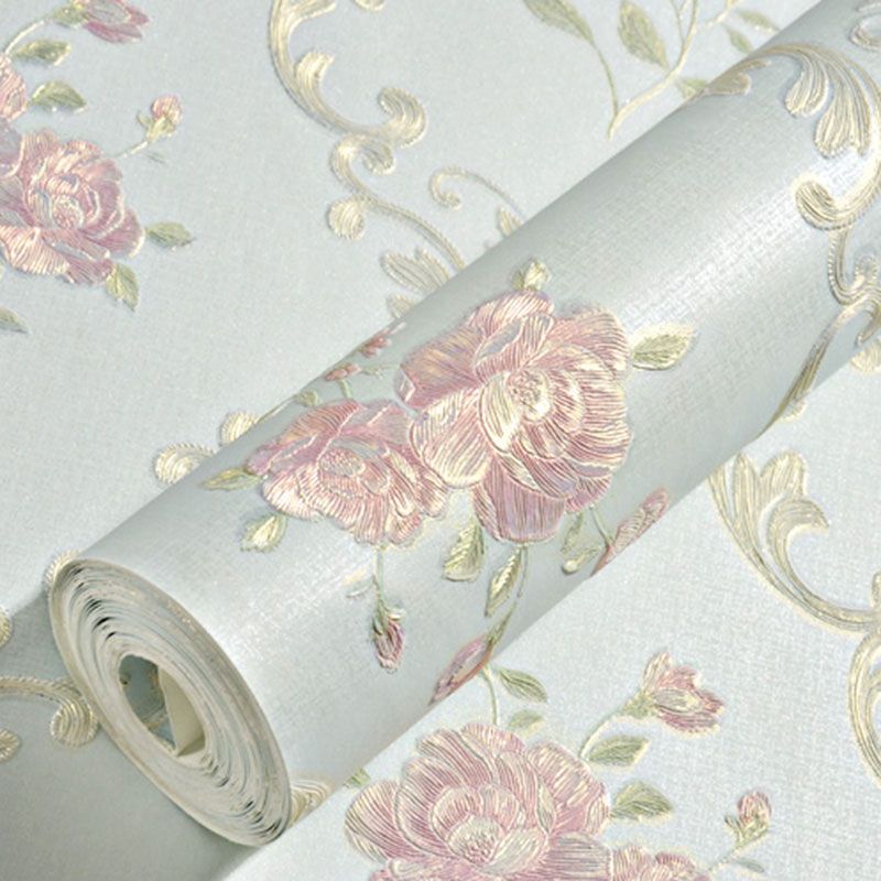 16.5' x 20.5" Countryside Wallpaper for Bedroom Decoration with Dense Flower Pattern in Natural Color, Self-Adhesive