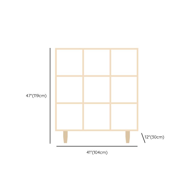 Natural Standard Bookshelf Wooden Contemporary Bookcase with Shelves