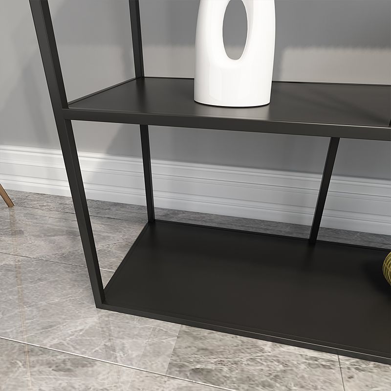 Open Bookcase Minimalist Book Shelf with Metal Rectangular Shelves