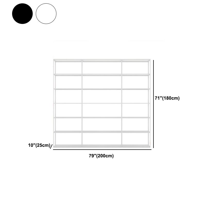 Rectangle Open Back Bookshelf Industrial Etagere Storage Bookcase