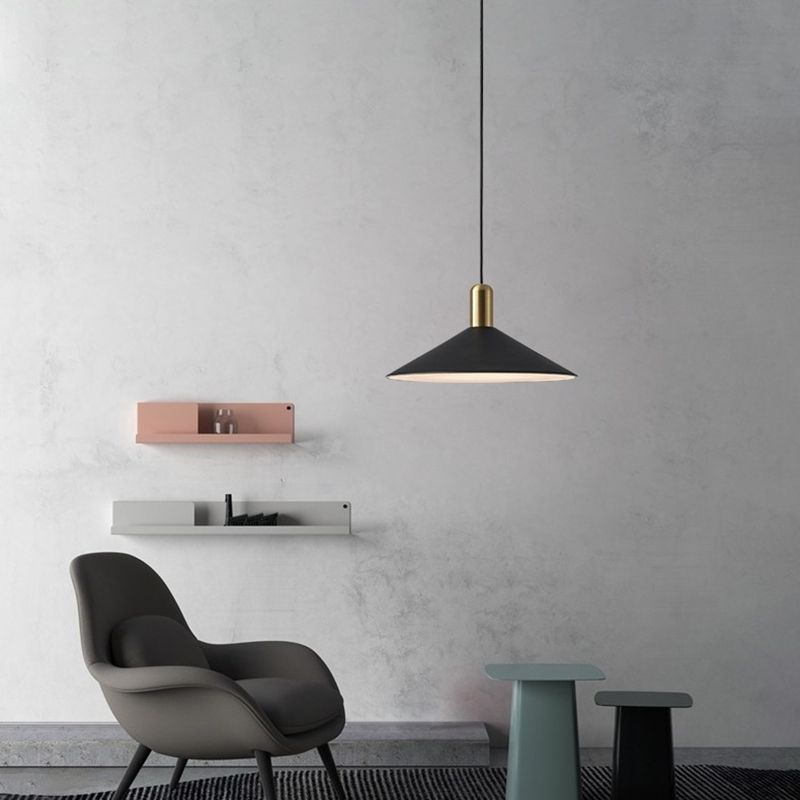 Postmodern Metal Hanging Light Pendant Light Conical Shape Hanging Light for Kitchen