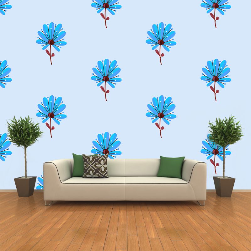 Plant Resistant Mural Wallpaper Illustration Sleeping Room Wall Mural