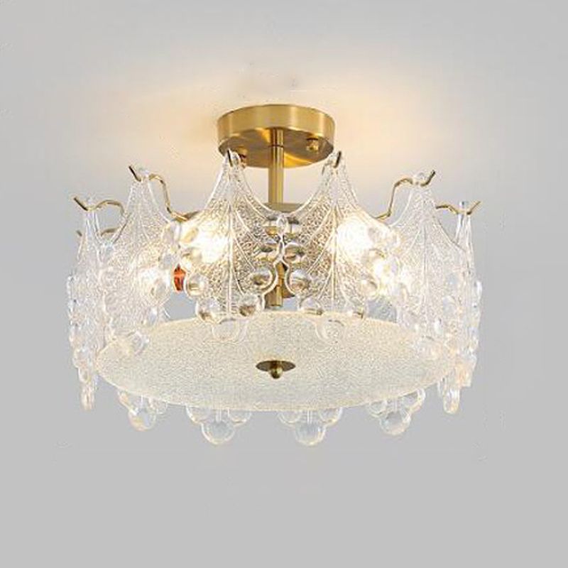 Nordic Ceiling Light Household Glass Flush Mount Light Fixture for Bedroom