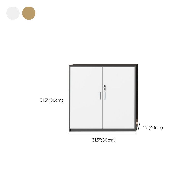 Lateral File Cabinet Wood Color Block Locking File Cabinet with Drawers