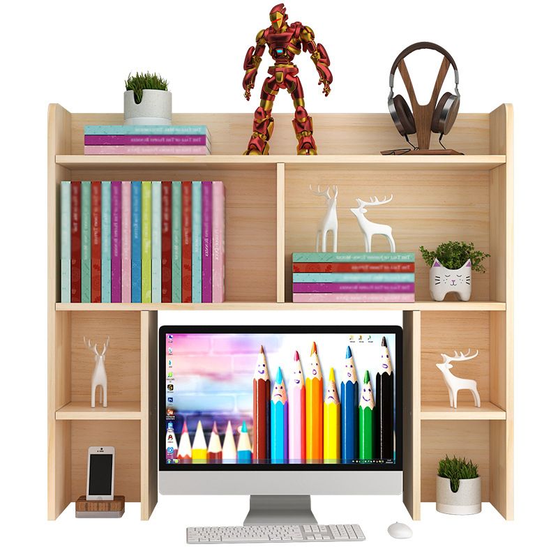 Skandinavischer geschlossener geometrischer Bücherregal natürlicher Kiefernholzbuchhandel