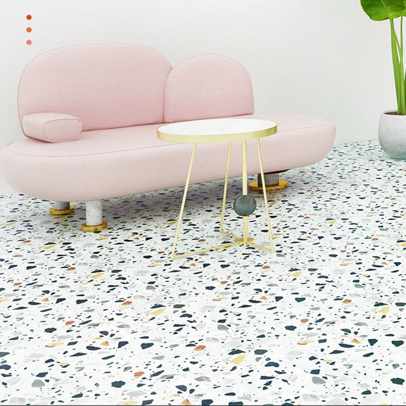 Vinyl Flooring Floral Print Square PVC Indoor Vinyl Flooring