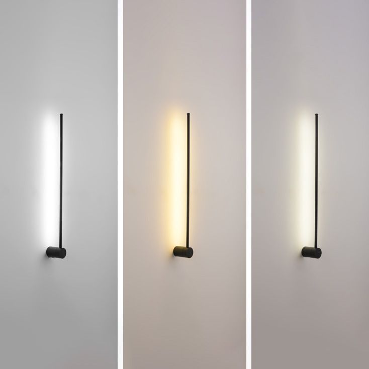 Iluminación de apliques de pared lineal de metal de estilo moderno de pared LED montada en pared