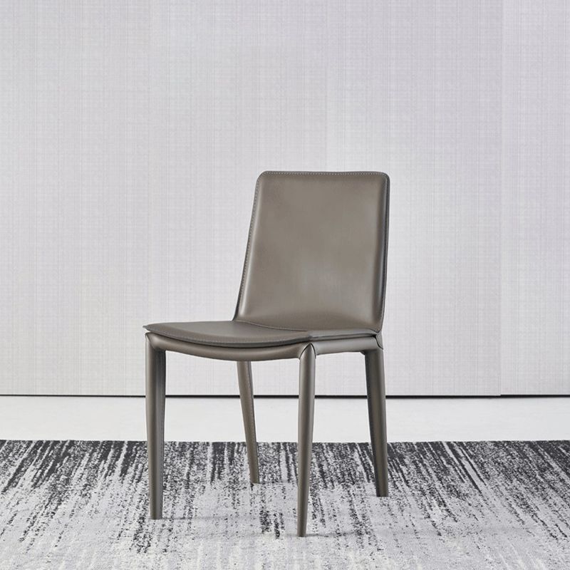 Contemporary Dining Metal Chair Armless Side Chairs for Kitchen