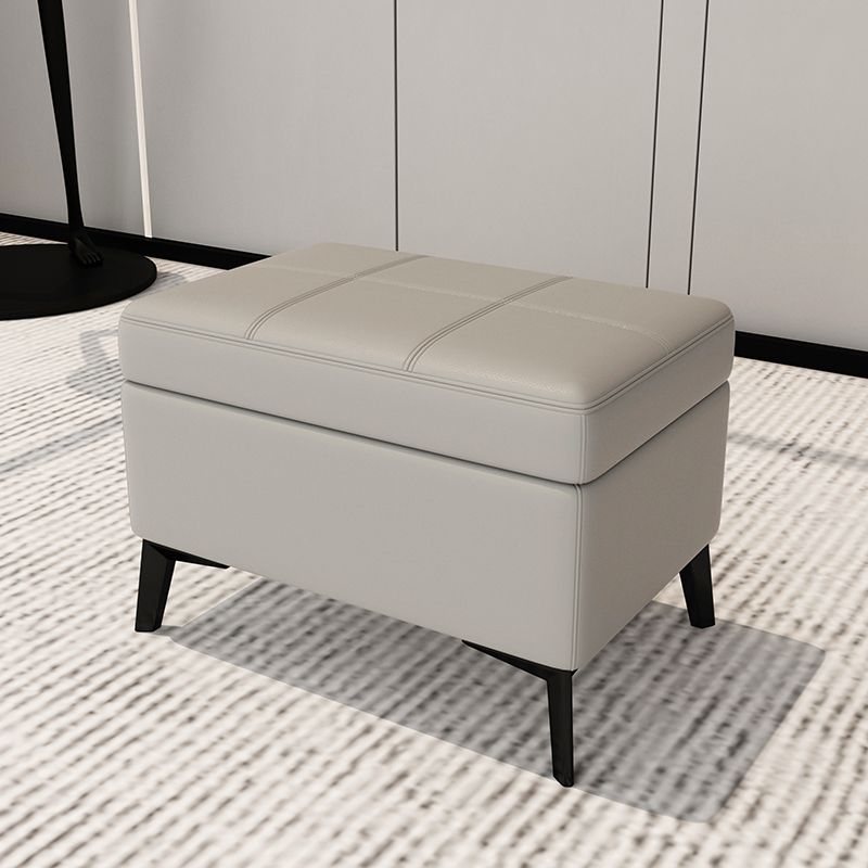 Rectangle Storage Ottomans Contemporary Leather Storage Ottomans with Legs