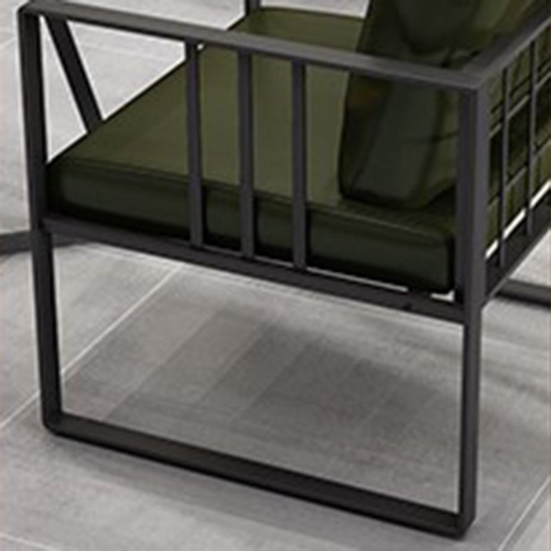 25.59" H Faux Leather Square Arm Sofa Contemporary Standard Sofa