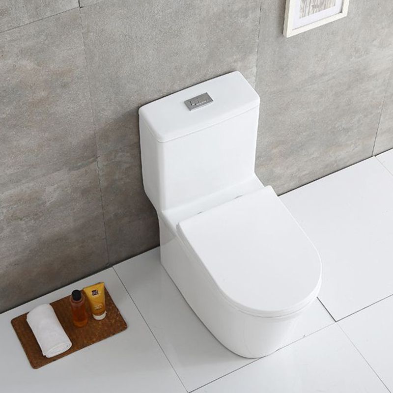 Modern Flush Toilet Floor Mounted Siphon Jet ABS Toilet Bowl