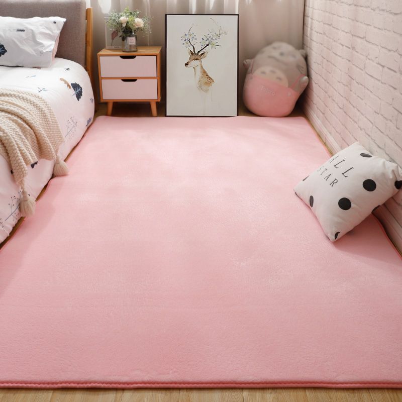 Simplicity Area Rug Modern Plain Area Carpet Polyester Stain Resistant Carpet for Living Room