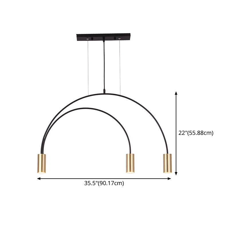 Luz de lámpara de araña colgante de estilo simple y simple para bar de comedor