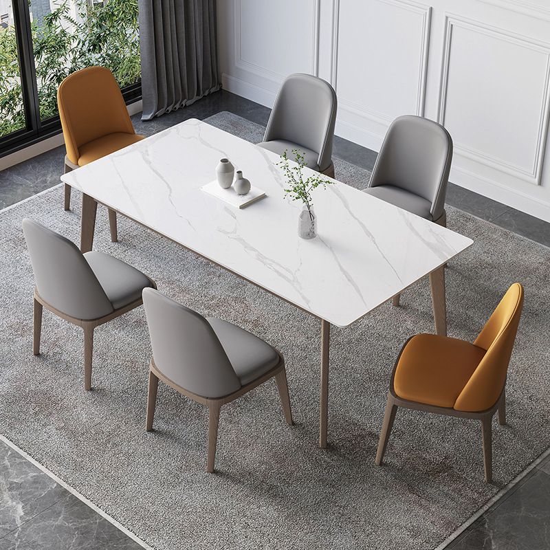 Modern Style Solid Wood Dining Set 1/4/5/7 Pieces Dining Set for Dining Areas