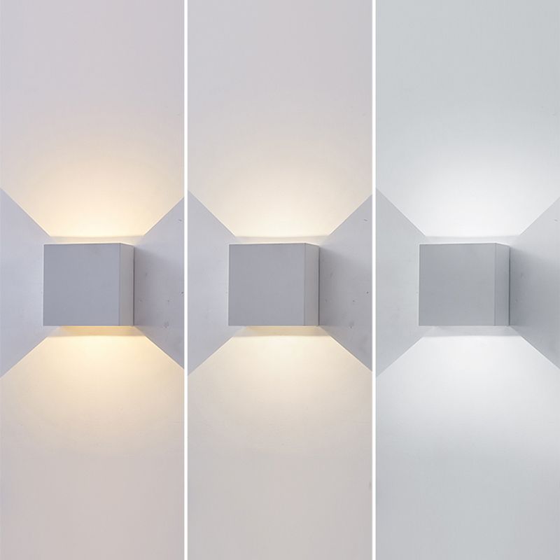 Nordic Style Wall Light Square Shape Wall Lamp with Aluminum Shade for Bedroom