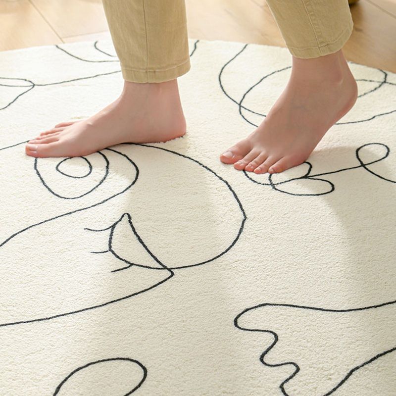 Abstract Lines Rug Indoor Rug Washable Area Carpet for Living Room Decor